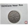 Image 4 : Canada Five Cent (4): 1923; 1924; 1924; 1924 (Consignor Tag: 1924 Date Near Rim ; 1924 Date Far to R