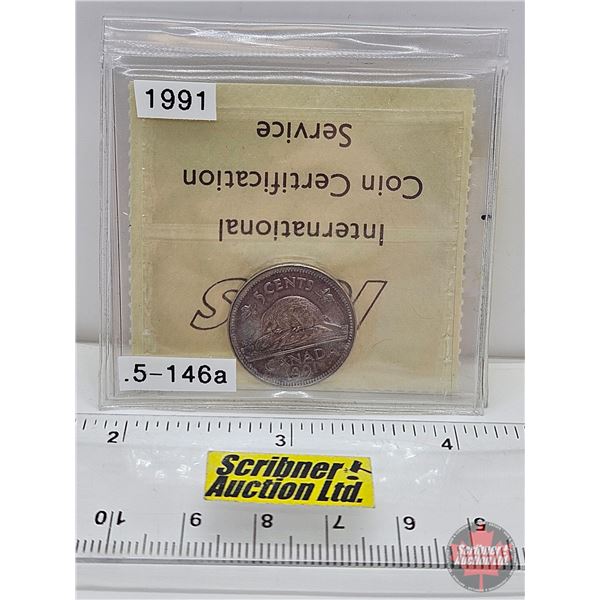 Canada Five Cent 1991 (ICCS Cert : MS-65)