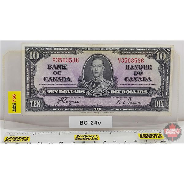Bank of Canada $10 Bill 1937 : Coyne/Towers #HT3503536