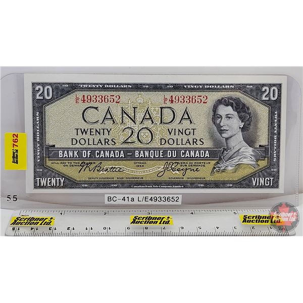 Canada $20 Bill 1954 : Beattie/Coyne #LE4933652
