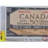 Image 2 : Canada $50 Bill 1954 : Beattie/Rasminsky #BH0605753