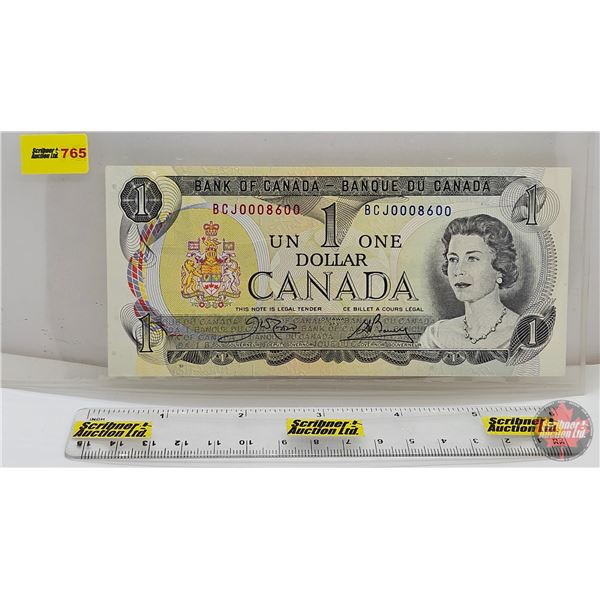 Canada $1 Bill 1973 : Crow/Bouey #BCJ0008600