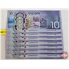 Image 2 : Canada $10 Bills (7 Consecutive) : Wilkins/\Poloz #CDA6203743-749