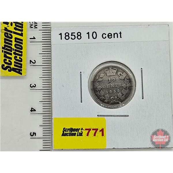 Canada Ten Cent 1858
