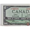Image 3 : Canada $1 Bill 1954DF "Devil's Face" : Coyne/Towers #AA1349225