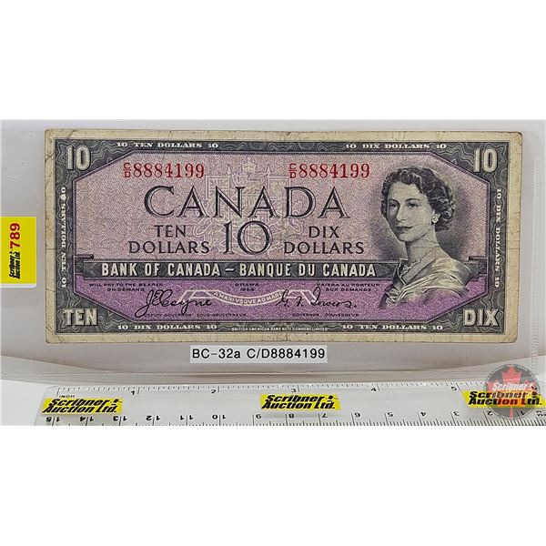Canada $10 Bill 1954DF "Devil's Face" : Coyne/Towers #CD8884199