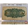 Image 7 : Dominion of Canada Twenty Five Cent 1923 "Shinplaster" (3) : ~ McCavour/Saunders #361884 ~ Campbell/