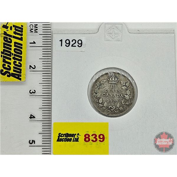 Canada Ten Cent 1929