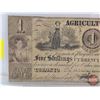 Image 2 : Upper Canada 1835 : The Agricultural Bank : $1 Bill / Une Piastre / 5 Shillings