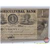Image 3 : Upper Canada 1835 : The Agricultural Bank : $1 Bill / Une Piastre / 5 Shillings