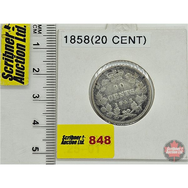 Province of Canada Twenty Cent 1858