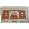 Image 6 : Bank of Canada $2 Bill 1937 (2 Consecutive) : Gordon/Towers #MB6989202-203