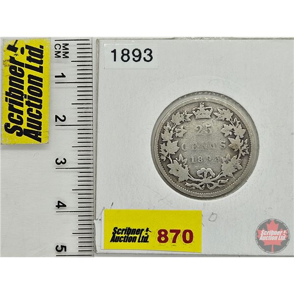 Canada Twenty Five Cent 1893