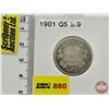 Image 1 : Canada Twenty Five Cent 1901 (Consignor Tag: Q5 : 9/9)