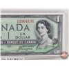 Image 2 : Canada $1 Bill 1954DF "Devil's Face" : Beattie/Coyne #SA1964191 (Birthday Note : Jan 1/1964)