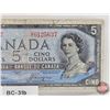 Image 2 : Canada $5 Bill 1954DF "Devil's Face" : Beattie/Coyne #GC0125637