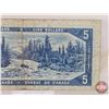 Image 4 : Canada $5 Bill 1954DF "Devil's Face" : Beattie/Coyne #GC0125637