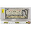 Image 1 : Canada $20 Bill 1954DF "Devil's Face" : Beattie/Coyne #BE8769293