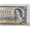 Image 2 : Canada $20 Bill 1954DF "Devil's Face" : Beattie/Coyne #BE8769293
