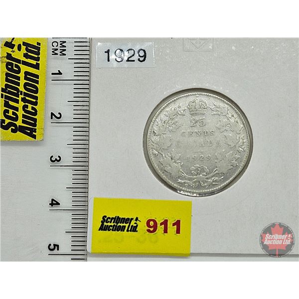 Canada Twenty Five Cent 1929