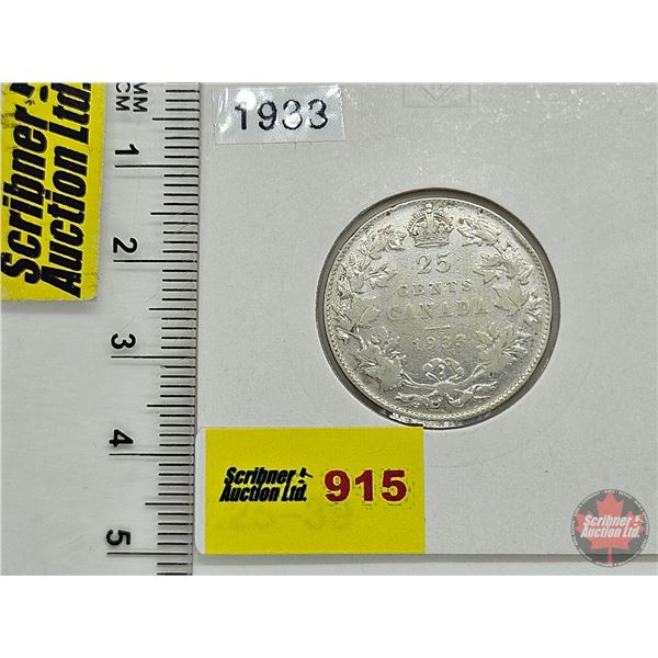 Canada Twenty Five Cent 1933