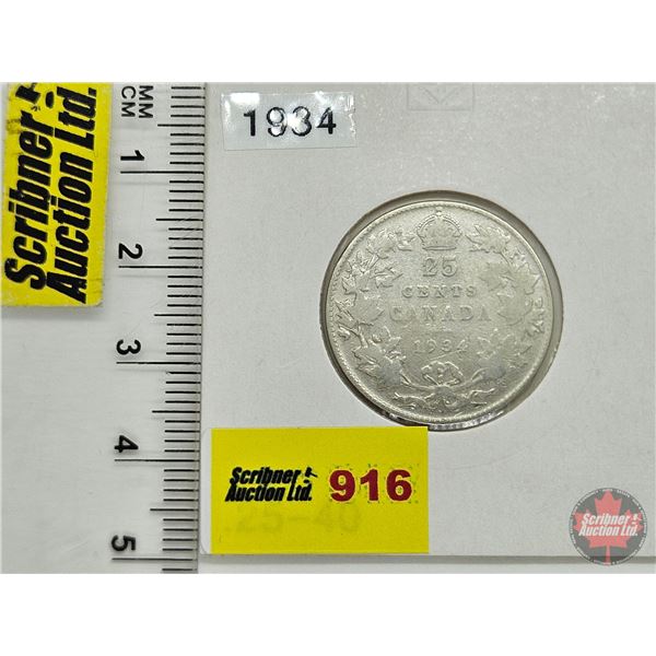 Canada Twenty Five Cent 1934