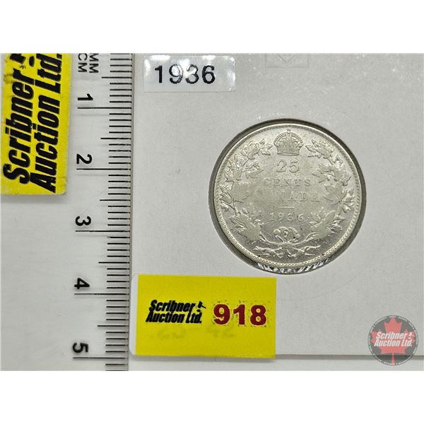 Canada Twenty Five Cent 1936