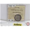 Image 1 : Canada Twenty Five Cent 1936 : Dot (ICCS Cert : VG-10)