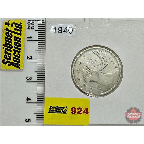 Canada Twenty Five Cent 1940