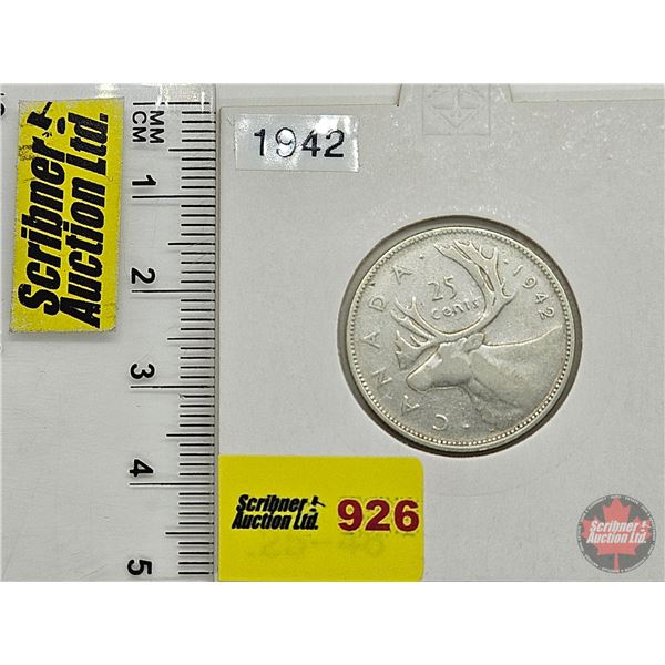 Canada Twenty Five Cent 1942