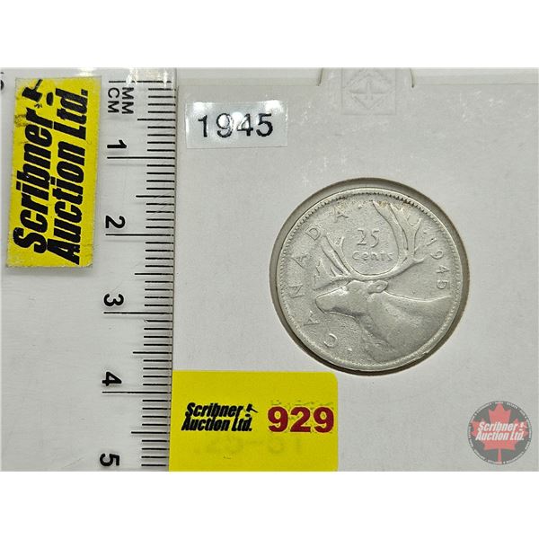 Canada Twenty Five Cent 1945