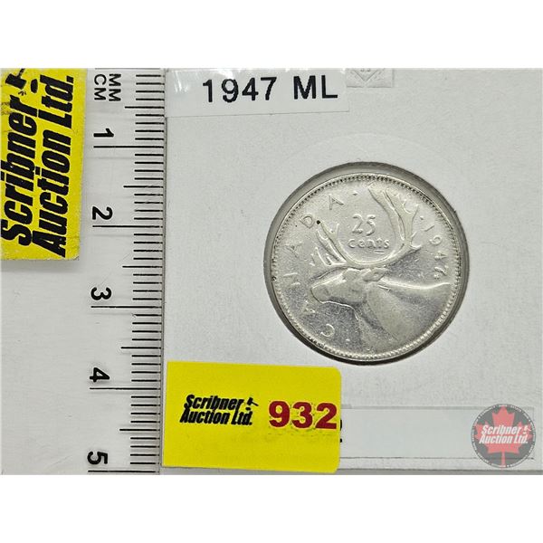 Canada Twenty Five Cent 1947ML
