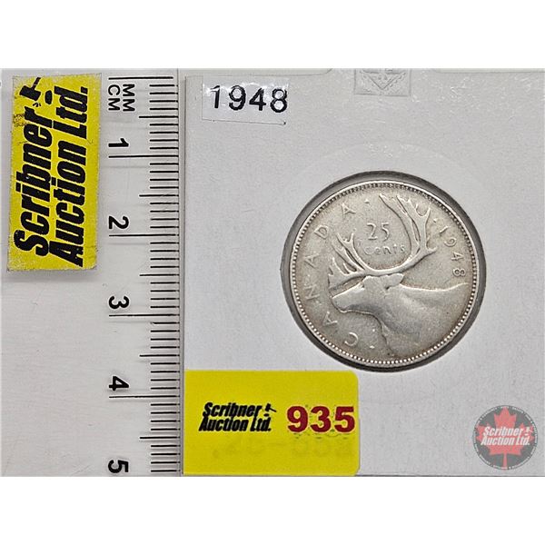 Canada Twenty Five Cent 1948
