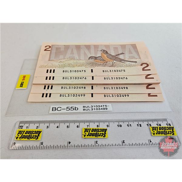 Canada $2 Bills 1986 (25 Consecutive) : Thiessen/Crow #BUL3103475-499