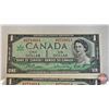 Image 2 : Canada $1 Bills 1967 (2 Consecutive) : Beattie/Rasminsky #HP2710013-0014