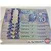 Image 2 : Canada $10 Bills 2013 (5 Consecutive) : Macklin/Carney #FEW5548704-708