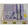 Image 3 : Canada $10 Bills 2013 (5 Consecutive) : Macklin/Carney #FEW5548704-708