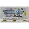 Image 1 : Canada $5 Bill 1986 "X" Replacement : Crow/Bouey #ENX0671196