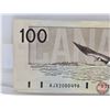 Image 4 : Canada $100 Bill 1988 "X" Replacement : Thiessen/Crow #AJX2000496