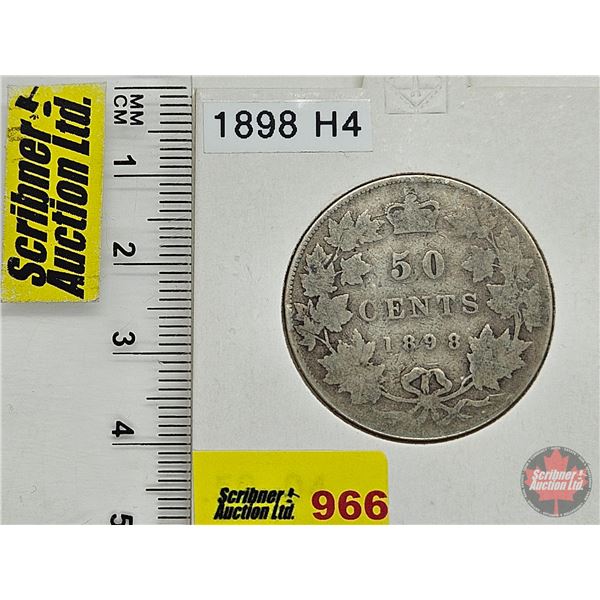 Canada Fifty Cent 1898 (Consignor Tag: H4)