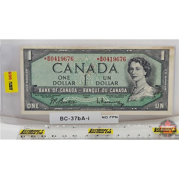 Canada $1 Bill 1954 *Replacement (No FPN) : Beattie/Rasminsky # *BM0419676