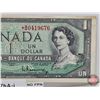 Image 3 : Canada $1 Bill 1954 *Replacement (No FPN) : Beattie/Rasminsky # *BM0419676