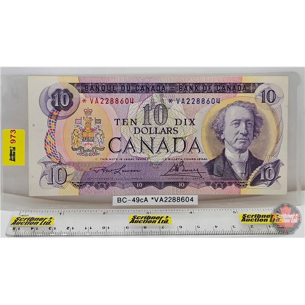 Canada $10 Bill 1971 *Replacement : Lawson/Bouey # *VA2288604