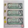 Image 1 : Canada $1 Bills 1967 (3): ~ Beattie/Rasminsky #HP4698180 ~ Beattie/Rasminsky #GP4914011 ~ Beattie/Ra