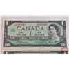 Image 2 : Canada $1 Bills 1967 (3): ~ Beattie/Rasminsky #HP4698180 ~ Beattie/Rasminsky #GP4914011 ~ Beattie/Ra