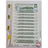 Image 4 : Canada $1 Bills 1973 (10 Consecutive) : Crow/Bouey #AMH4078151-8160