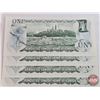 Image 5 : Canada $1 Bills 1973 (10 Consecutive) : Crow/Bouey #AMH4078151-8160
