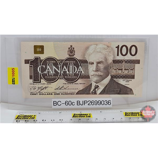 Canada $100 Bill 1988 : Knight/Thiessen #BJP2699036