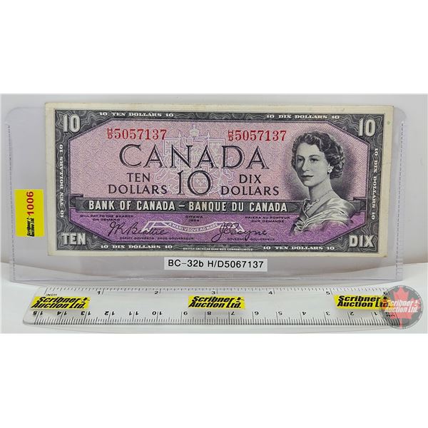 Canada $10 Bill 1954DF "Devil's Face" : Beattie/Coyne #HD5057137