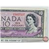 Image 2 : Canada $10 Bill 1954DF "Devil's Face" : Beattie/Coyne #HD5057137